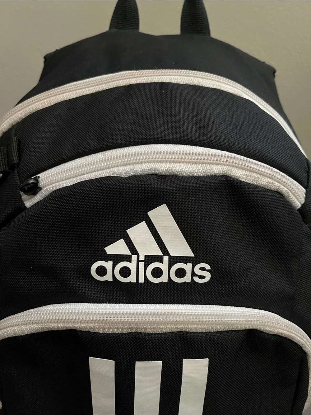 Adidas Black White 3-Stripes Backpack Bookbag School Laptop Travel Bag